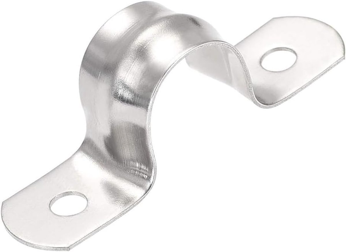 Pijpband Klemmen - Leidinghouder Beugels - Vastzetten Leidingen - Roestvrij Staal - 14mm Diameter - Zilverkleurig