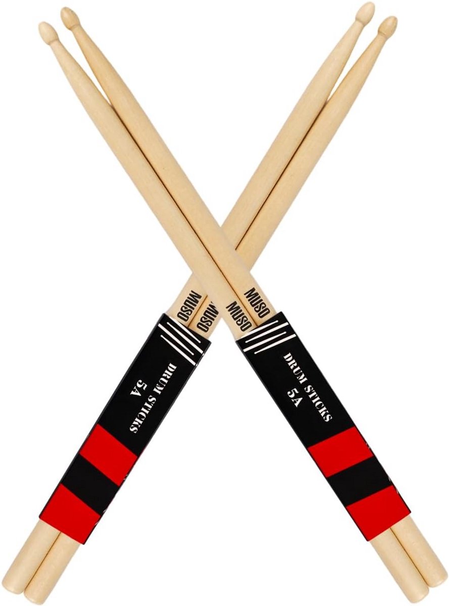 Houten Drumstokken Set - Inclusief 5A, 5B en 7A Maten - Voor Drums en Percussie