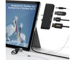 4-in-2 USB C Hub Dockingstation voor Surface Go/Go 2/Go 3 met 4K HDMI, USB 3.0, USB 2.0 en Audio Jack