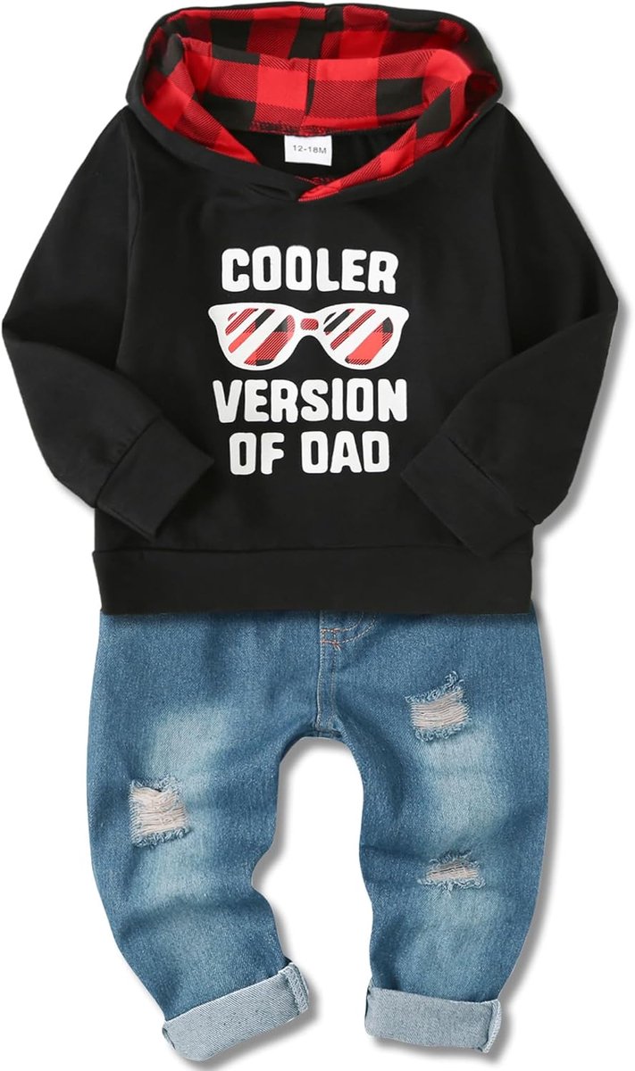 Set Jongenskleding 2-delig: Sweater met Lange Mouwen en Broek voor Baby en Peuter (1-6 Jaar)
