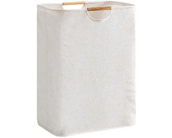 Wasmand - Opvouwbaar - Met houten handgrepen - Voor slaapkamer, badkamer en studentenkamer