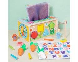 6-in-1 Montessori tissuebox speelgoed - voor baby
