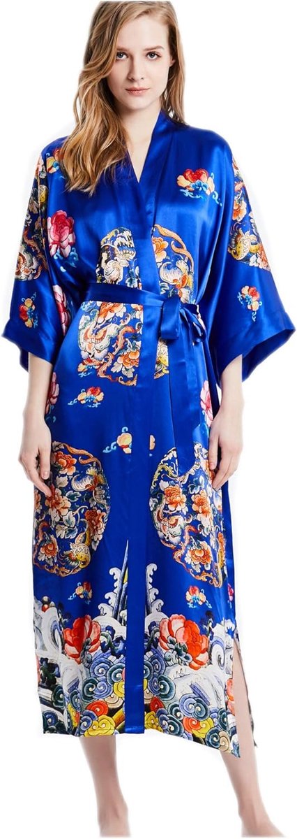 Lange Zijde Kimono en Kamerjas voor Dames