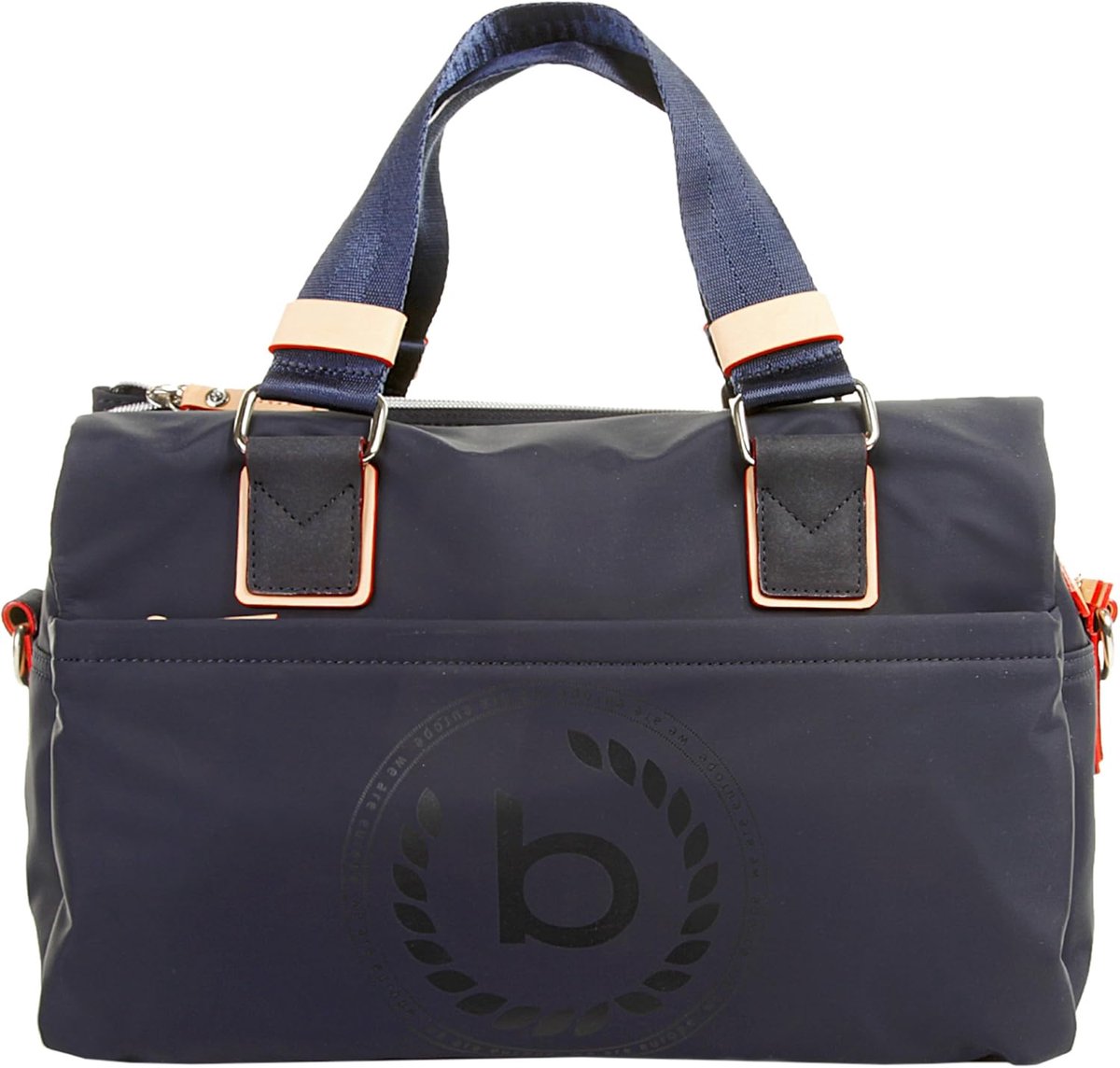 Nylon Dames Handtas Blauw met Laptopvak en RFID Bescherming
