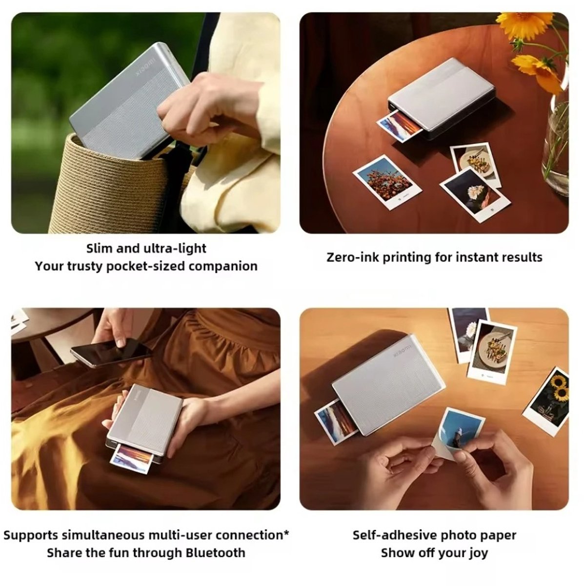 Flolife - Mini Draagbare Fotoprinter – Bluetooth 5.2 – Thermische Smartphone Printer – AR Foto Printen – iOS & Android thumbnail 6