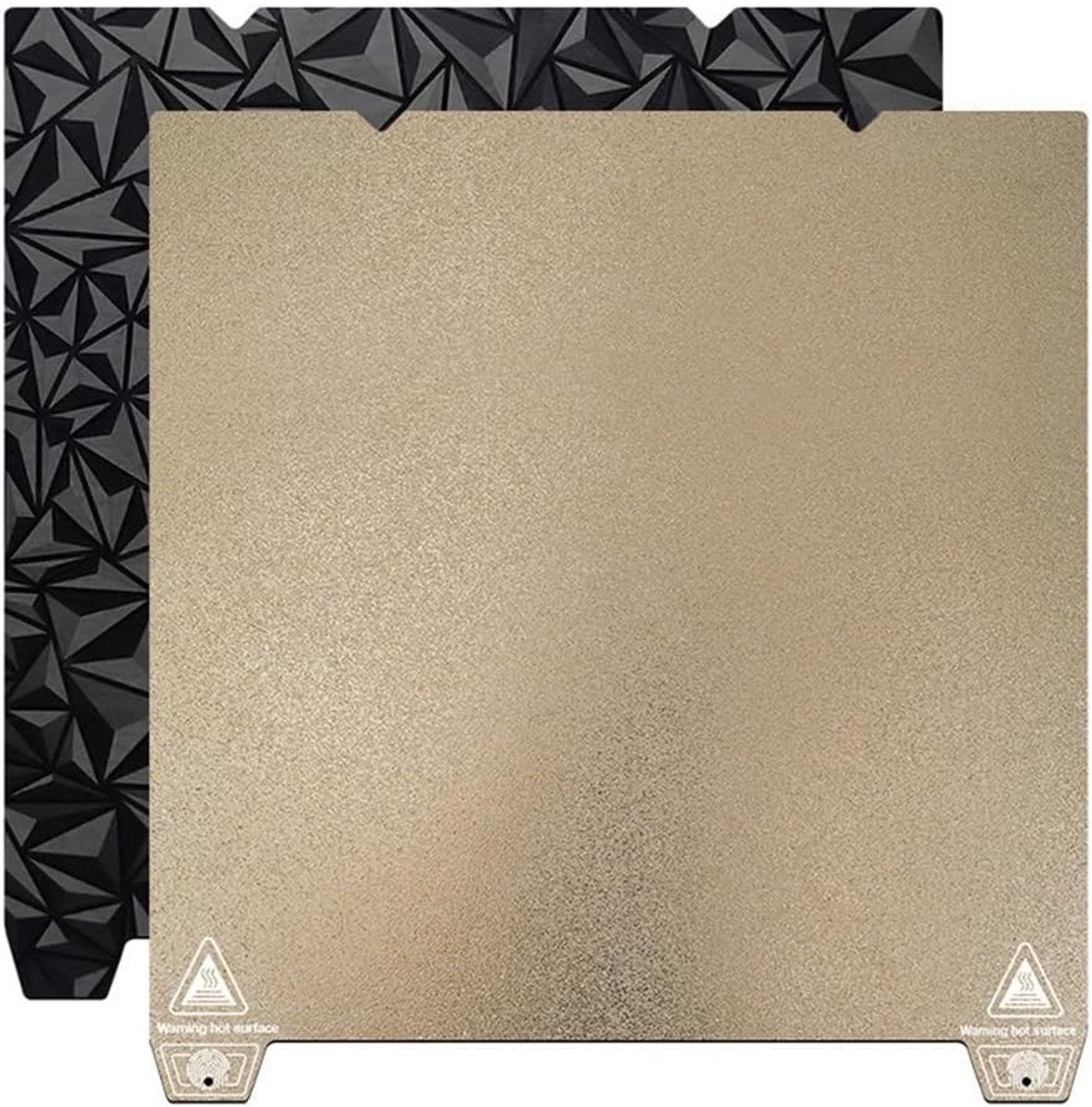 3D Printer Plaat - Bouwplaat Veerstaal - Printen Verbeteren - Dubbelzijdig PEI PEO - 310x315 mm - Zwart