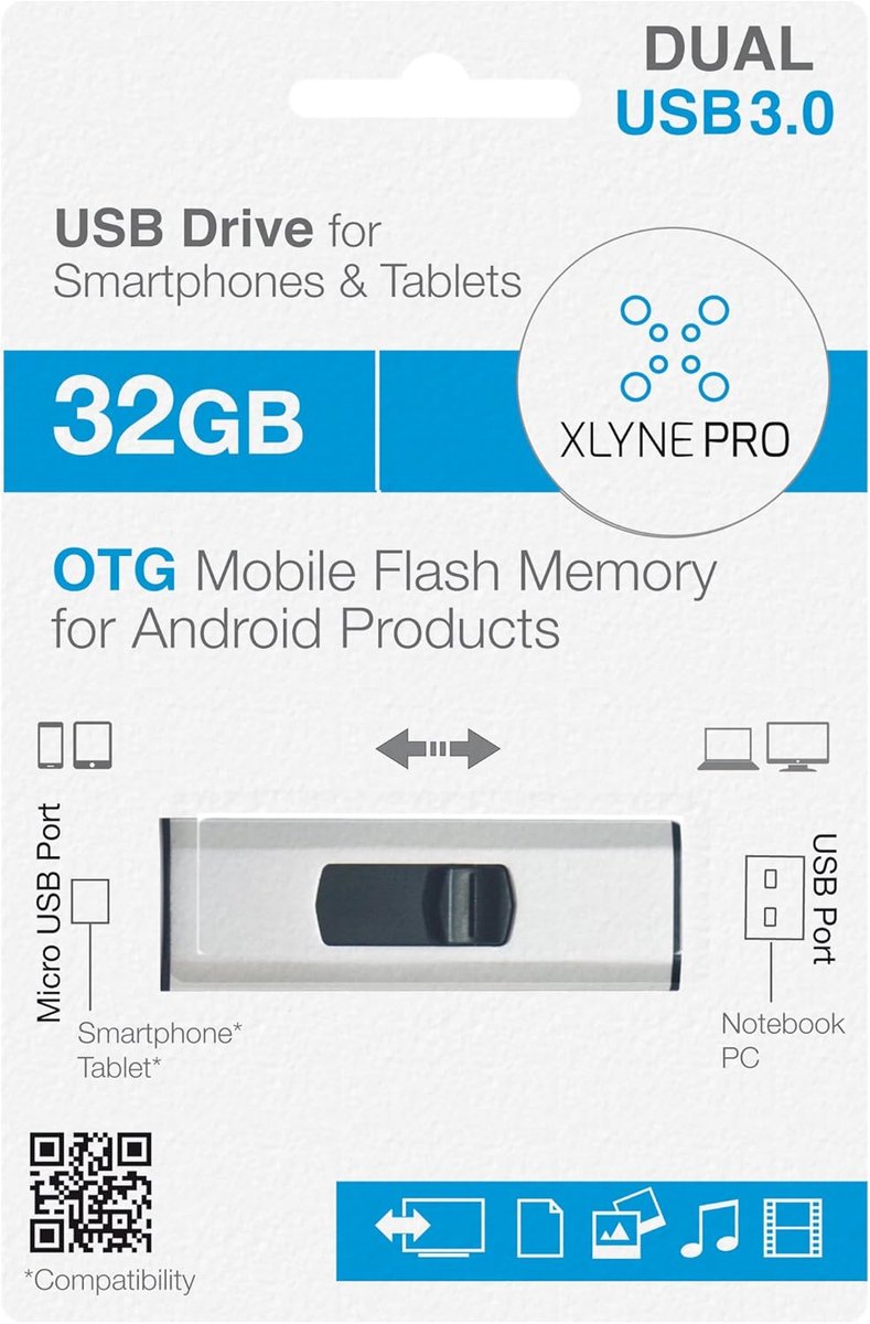USB Stick - Geheugenstick Data - Bestanden Delen - Dubbele Connector - 6.1x2x0.8cm