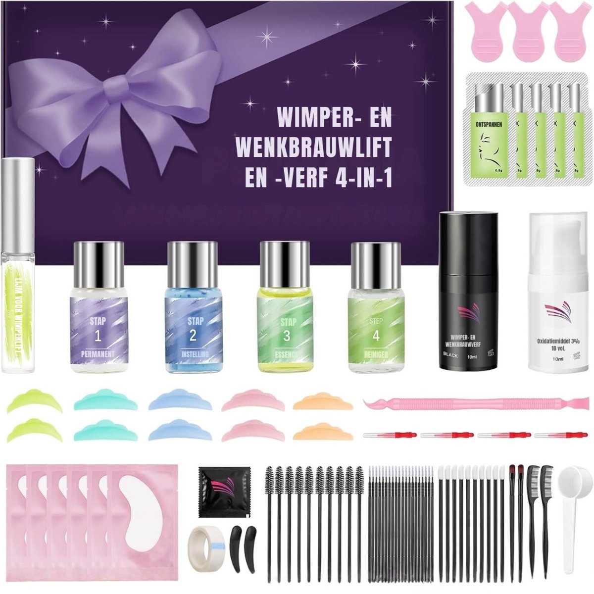 Florixa® Wimperlifting set - Wimperlift - Wimpers - Paars - 25cm x 20cm x 8cm