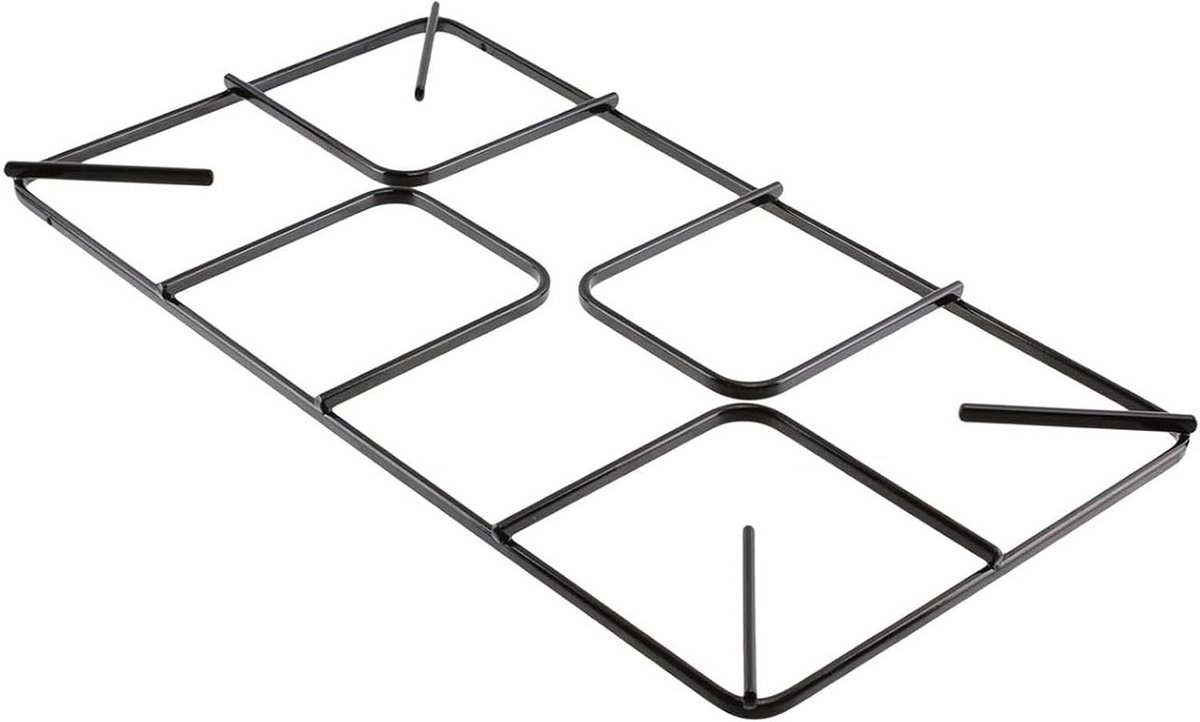 Oven Pan Support - Kookplaat Rooster - Koken op Gas - Stabiele Ondersteuning - 450x245mm - Zwart