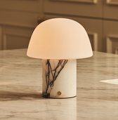 Tavellio Maes Draadloze Tafellamp – H24 – Lilac Marmer en Glas – Tot 100 uur