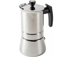 Koffiezetapparaat - Italiaans Koffiezetapparaat - Koffie Zetten - Geschikt Voor Alle Warmtebronnen - 9 Kopjes - Zilverkleurig