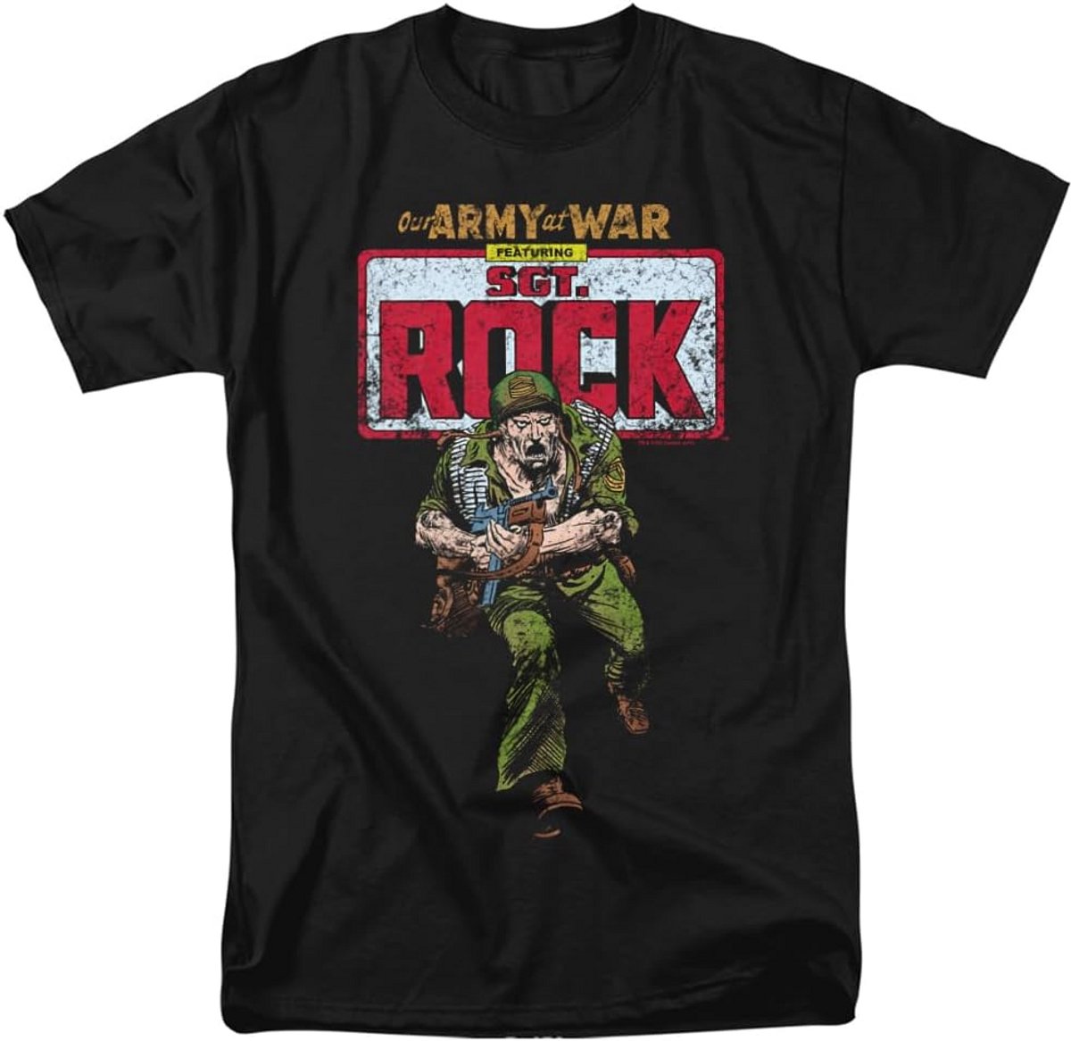 DC Comics Heren T-shirt met Sgt. Rock Print