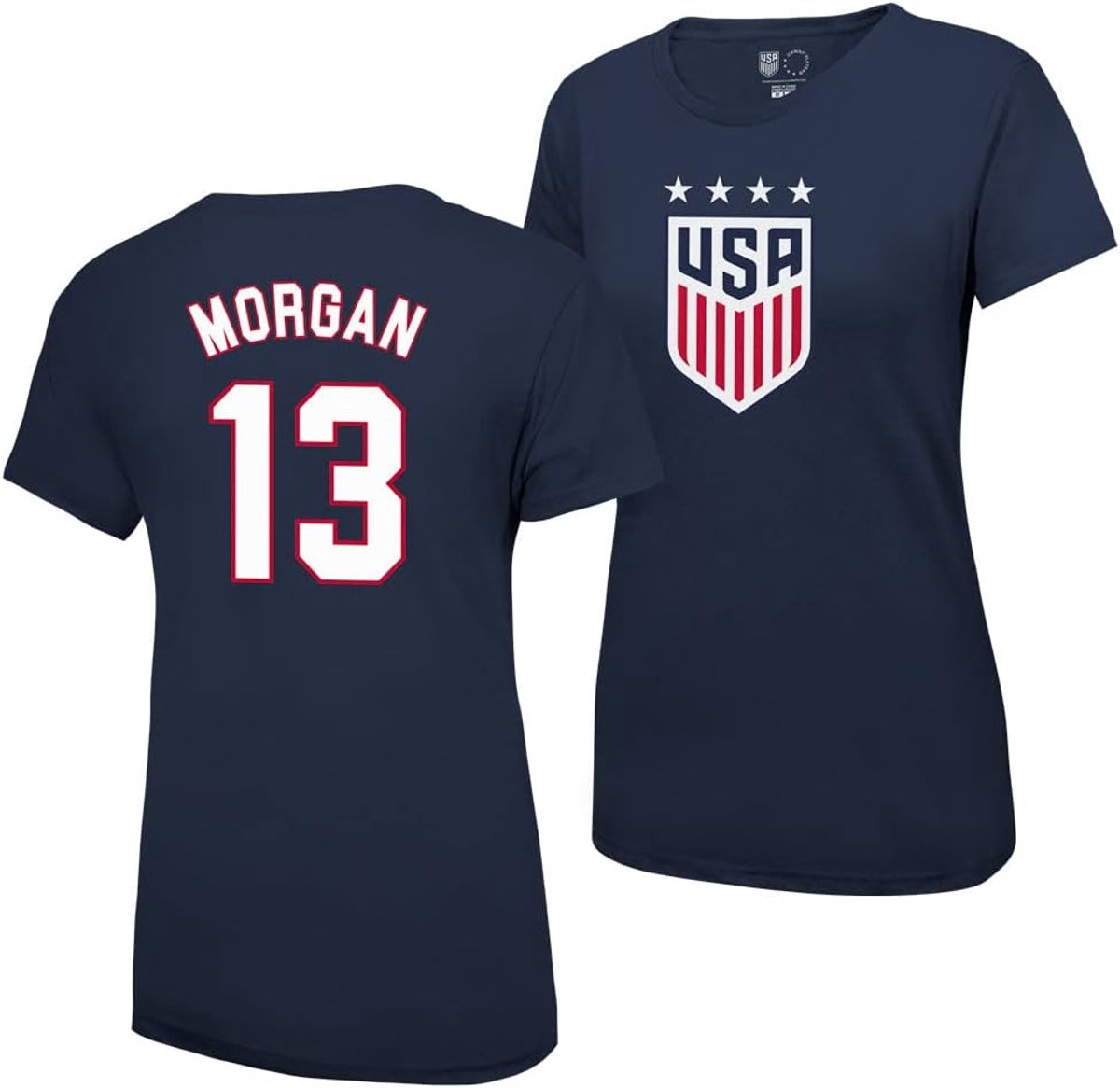 Dames T-Shirt USWNT Vier Sterren Wereldkampioen Korte Mouw