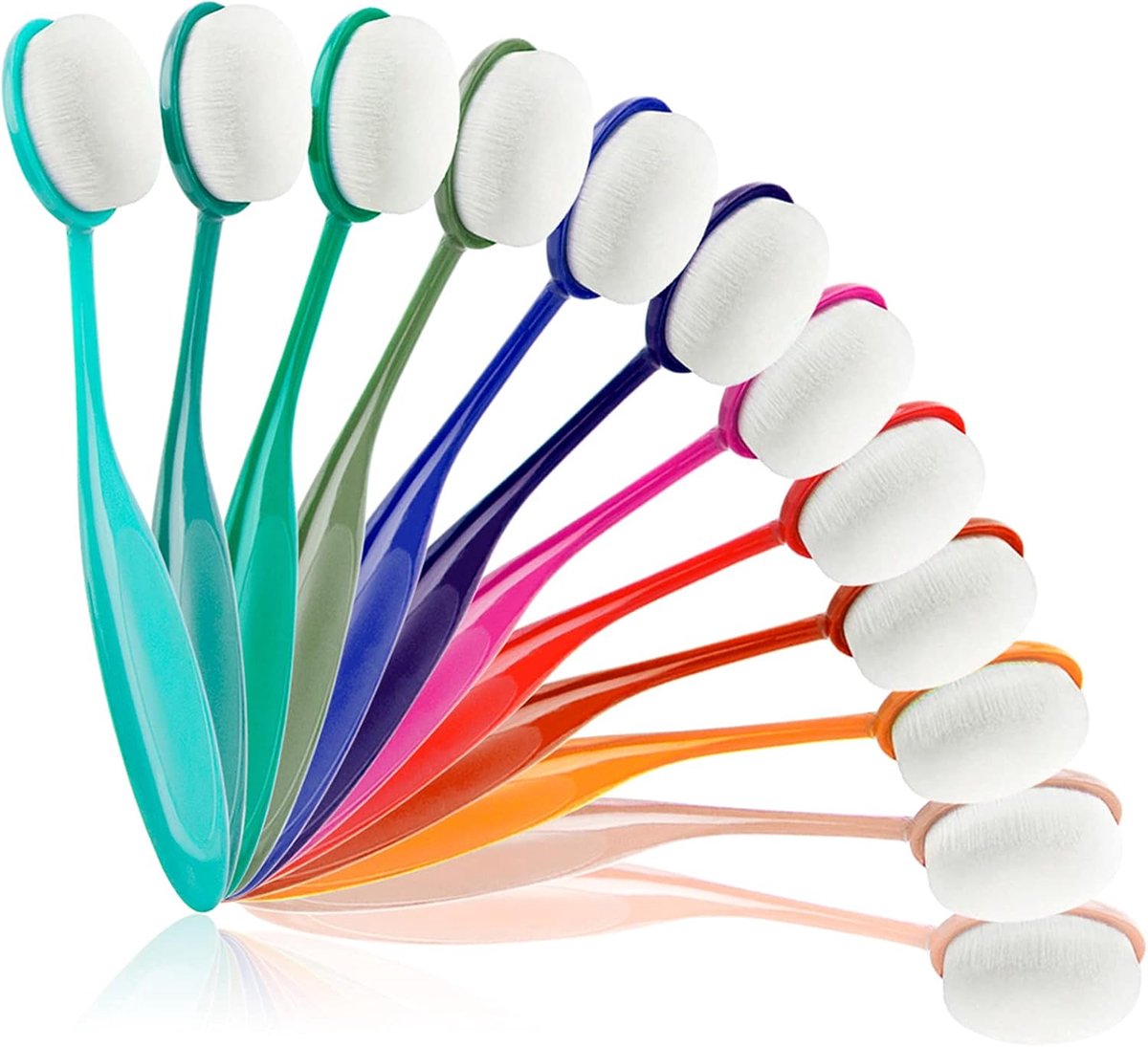 Ink Meng Brushes - Verf Meng Tool - Kaarten Maken - Kleurgecodeerde Handgreep - 12 Stuks - Diverse Kleuren