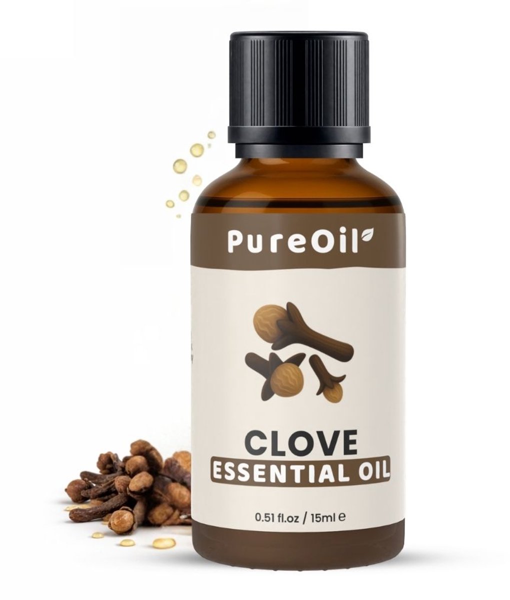 PureOil – Kruidnagel Etherische Olie 15ml – 100% Puur, Natuurlijk & Vegan – Kruidnagelolie - Voor Haar | Huid | Scalp | Nagels | Diffuser - Haargroei
