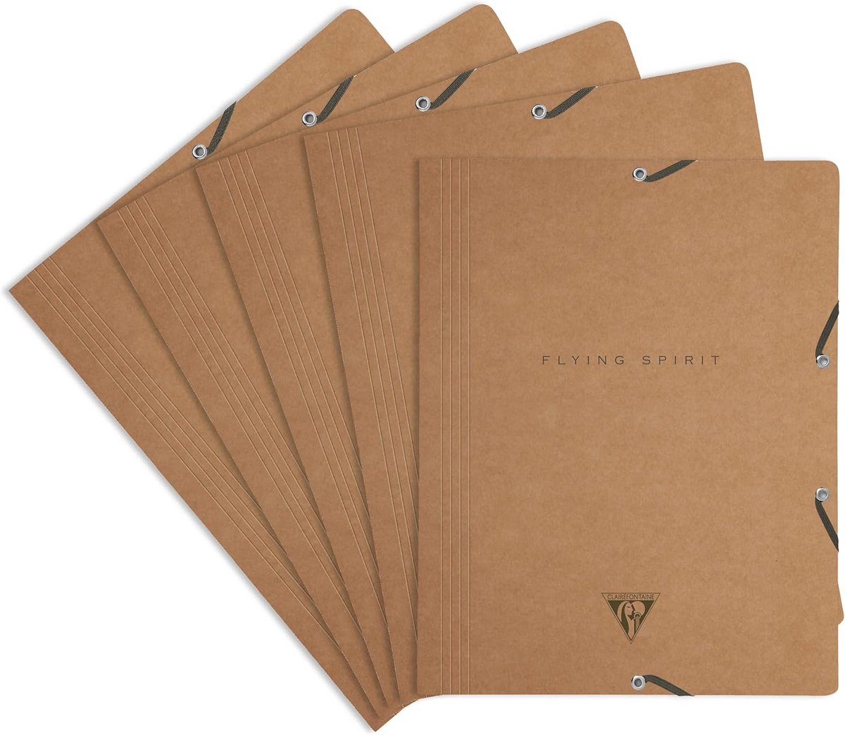 Set van 5 Stevige Instructuren met Elastiek en 3 Flappen - 24x32 cm - Kraft Karton