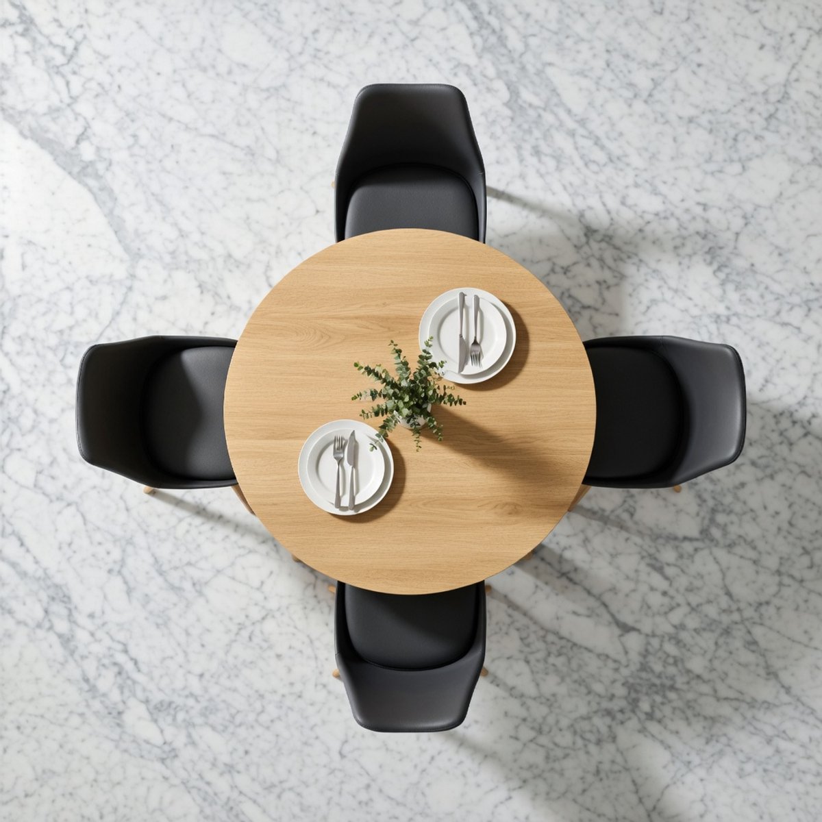 Uittrekbare Ronde Eettafel “Dona Elegance” 110-150 cm – Beukenhoutlook – Verzonden voor 4 tot 8 personen – Stijlvolle moderne tafel – Casa Serena