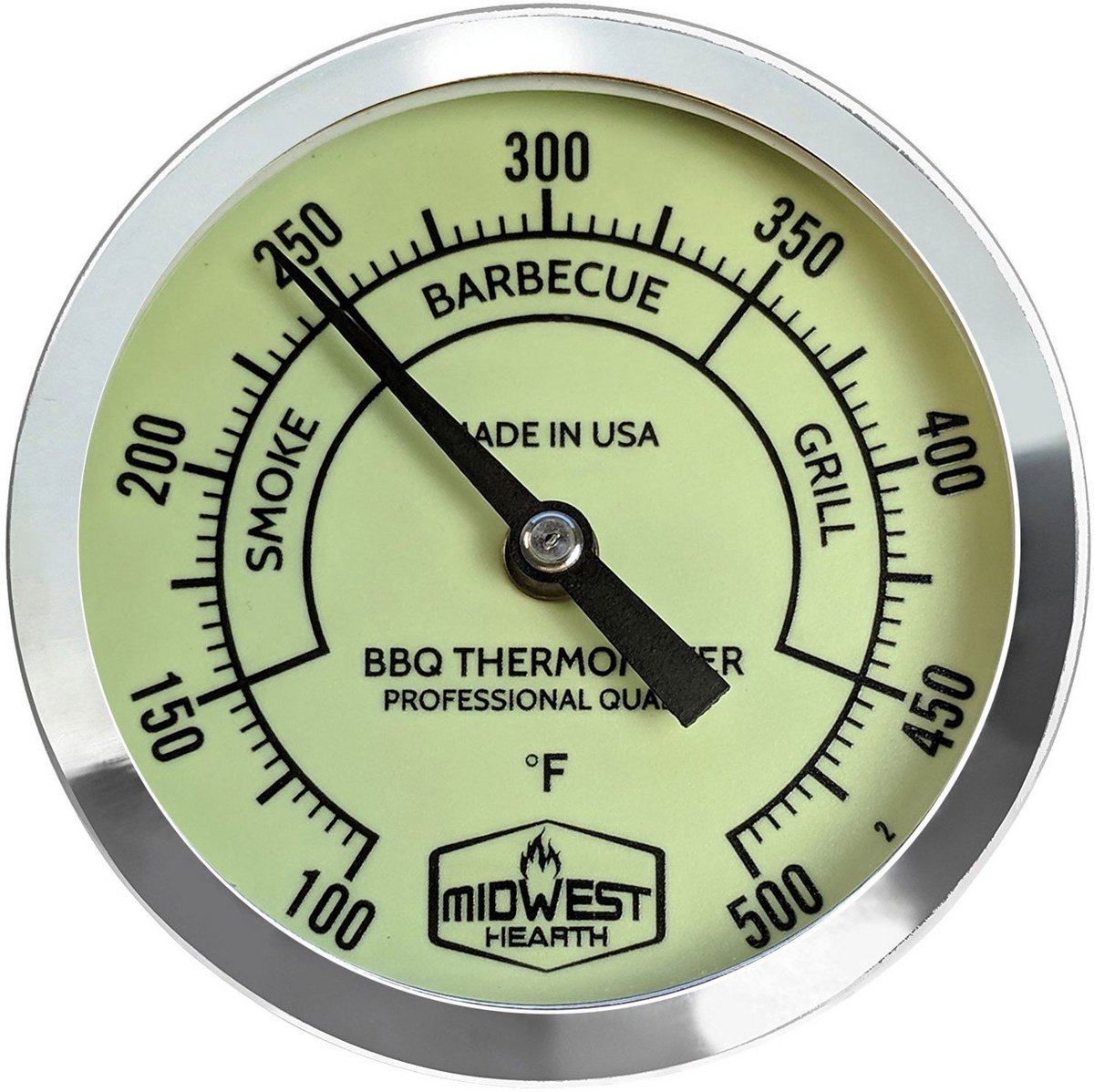 Barbecue Thermometer voor Grill en Smoker - Grote Wijzerplaat met Gloeiende Dial