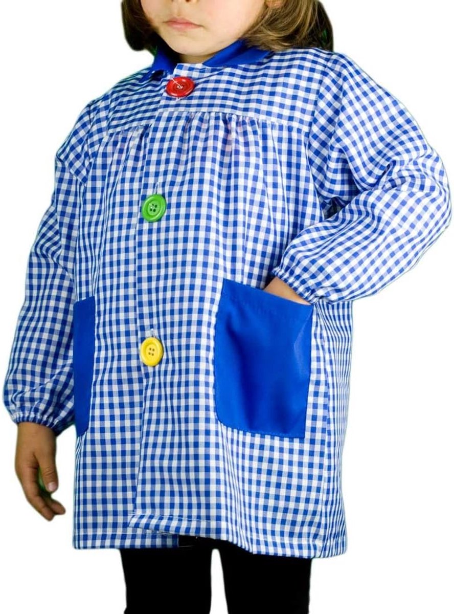 Badjas Kleuterschool Meisjes geruit katoen polyester