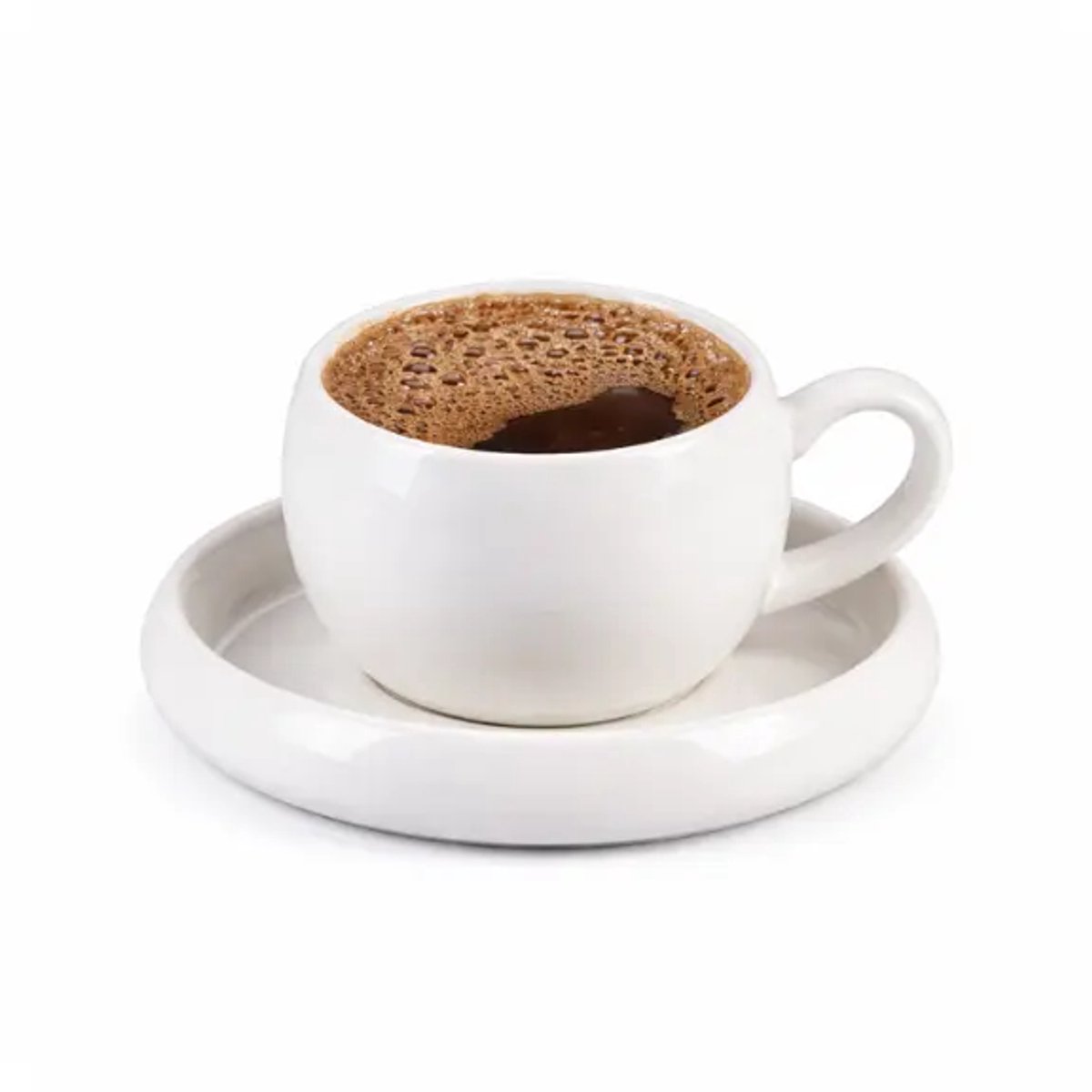 Bricard - espressoset - Bondy - 4-delig - wit - roestvrij staal - inclusief melkkan en lepel