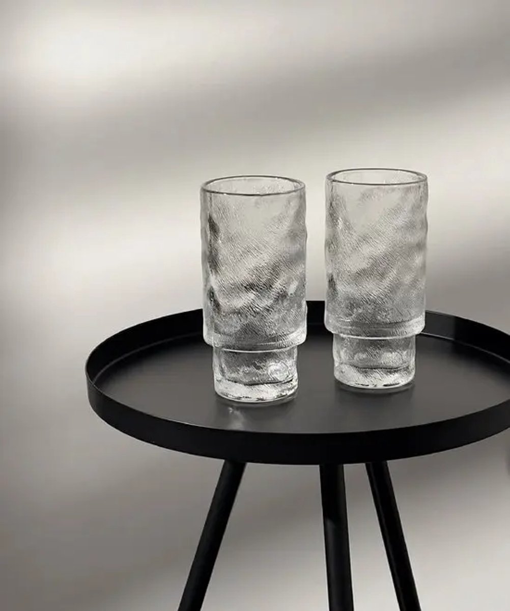 Ice longdrinkglazen set van 6 glazen van glas