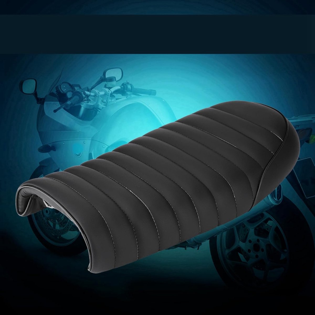 Allecto - Motorfiets Seat Pu Leer Vintage Cafe Racer Zadel