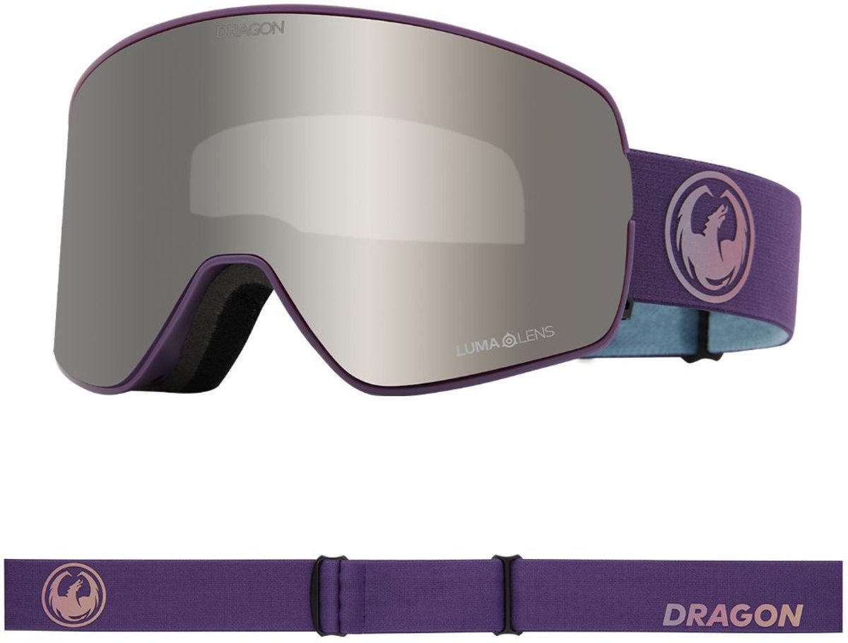 Dragon Alliance NFX2 Skibril - Deep Plum/Silver Ionized & Violet