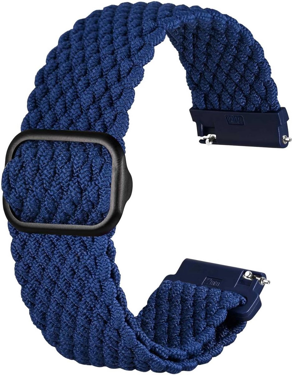 Rekbare Gevlochten Nylon Horlogeband - Elastische Solo Loop met Verstelbare Gesp