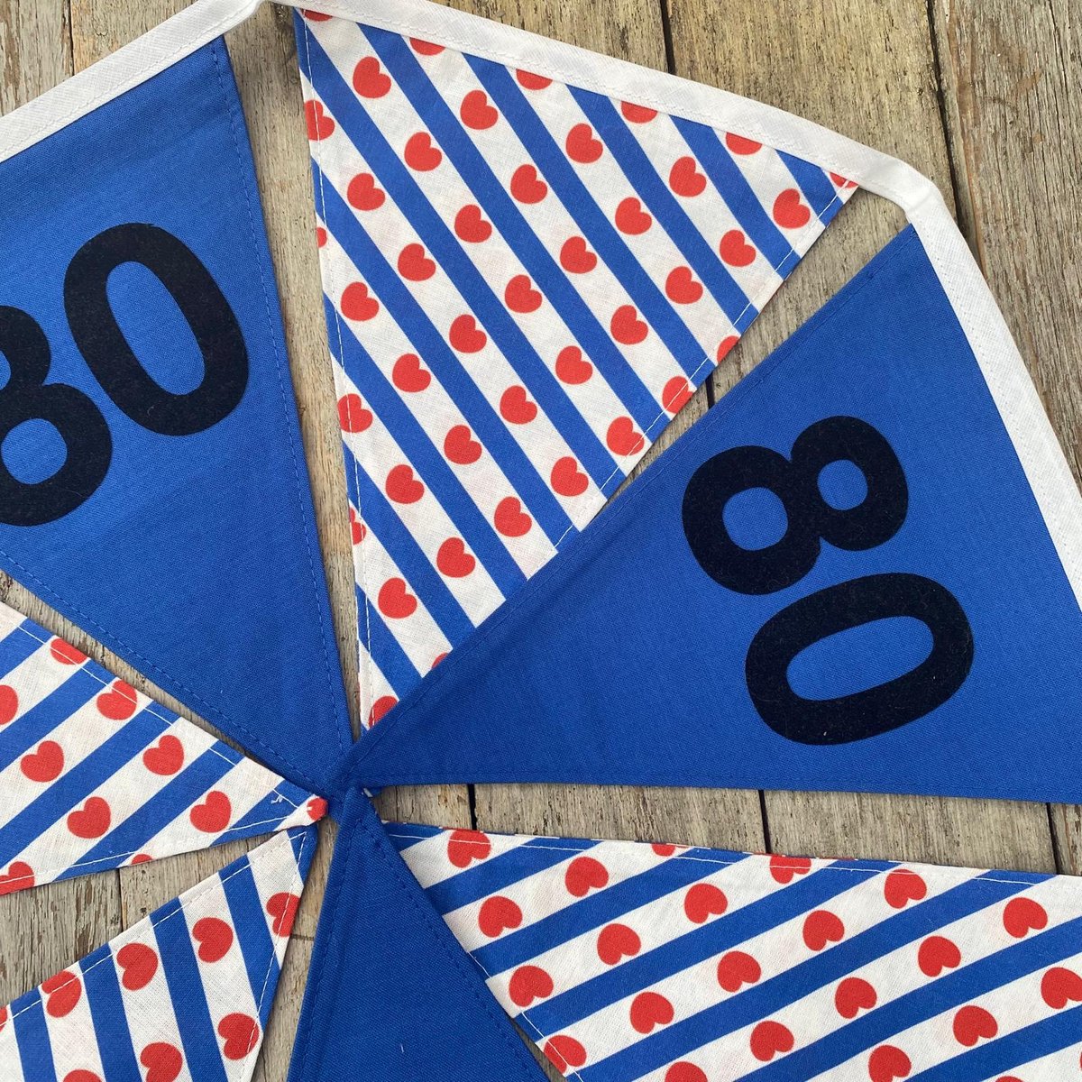 Friese vlag Vlaggenlijn – 80 Jaar – 195 cm – Verjaardag & Feestdecoratie
