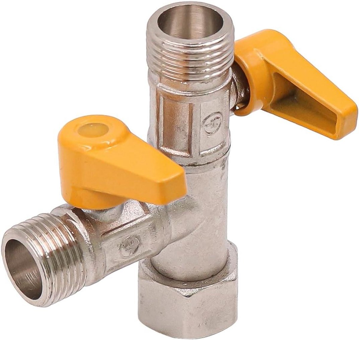 Messing Omschakelklep voor Keuken en Badkamer - G1/2 Inch Kraanomstelling - T-Type Driewegklep met Hoogwaardige Messing Behuizing
