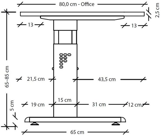 hjh OFFICE PRO Mega 8 W Gris