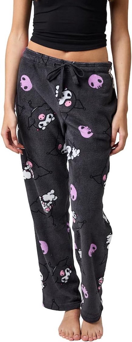 Dames Fleece Pyjamabroek Zacht Pluche Loungebroek met Elastische Tailleband