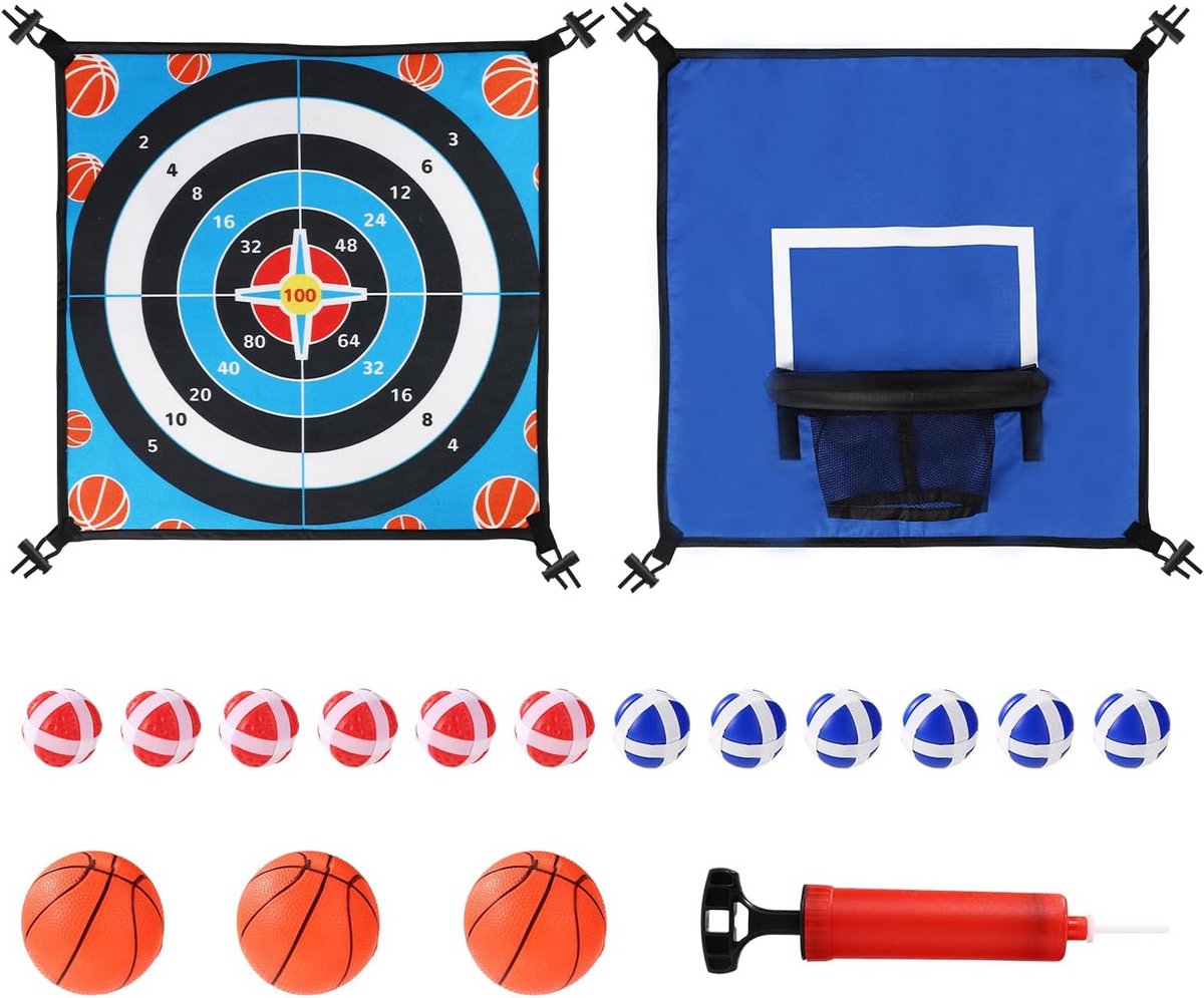 Trampoline Spel Accessoireset met Basketbalring en Dartbord