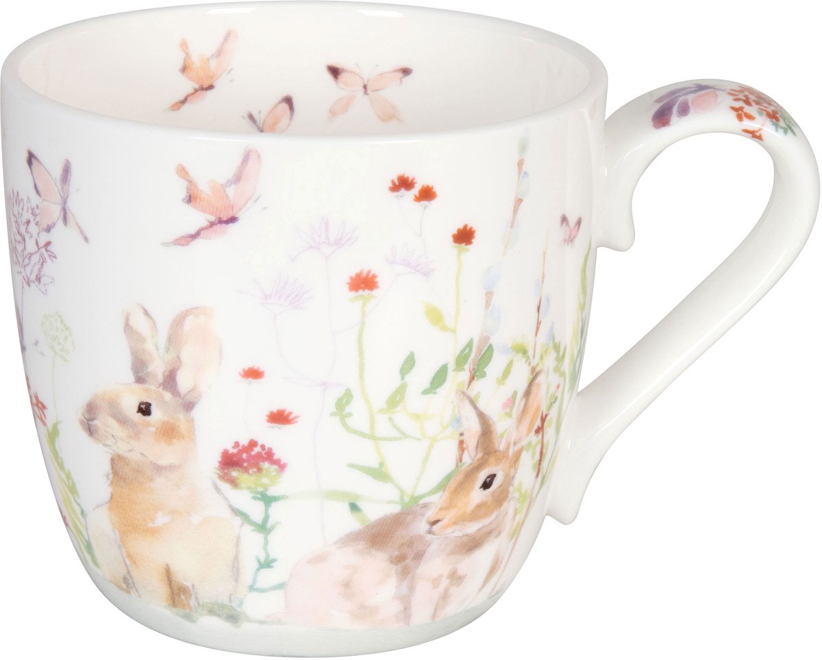 Könitz Victoria Lowe Spring Bunnies mok, beker, koffiemok, theekop, bone china, 325 ml, 11 2 057 2368