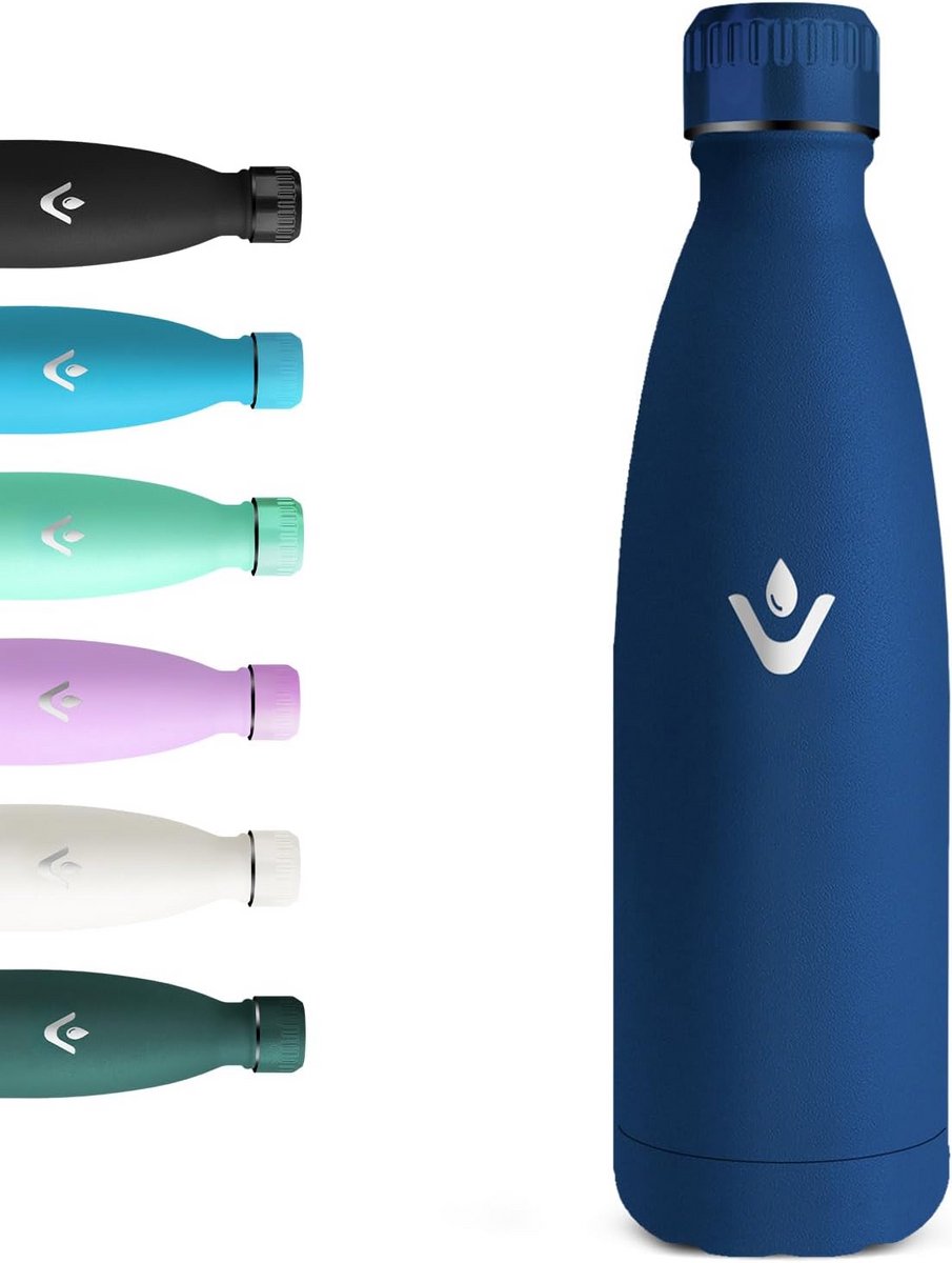 RVS Thermosfles 500 ml Donkerblauw - Dubbelwandig Isolatie voor Warm & Koud