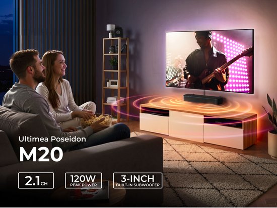 ULTIMEA Poseidon M20 2.1 Soundbar voor TV - met ingebouwde Subwoofer, App-besturing, Bluetooth 5.4 van Ultimea — afbeelding 2