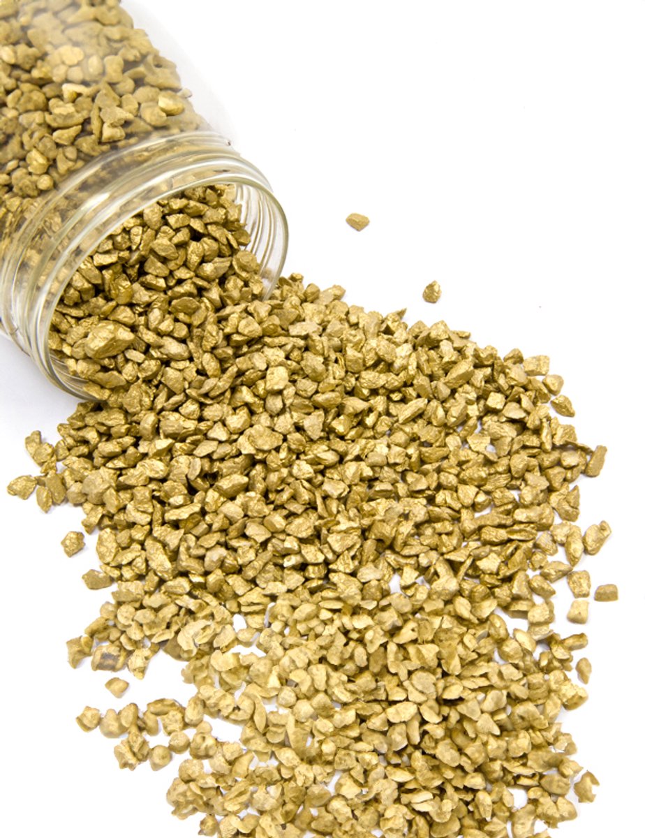 HOBI - Goudkleurige steentjes 400 gr metallic goud