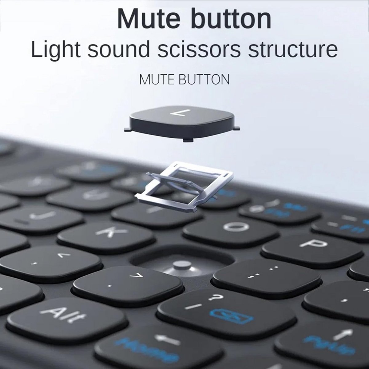 Opvouwbaar Bluetooth Toetsenbord met Touchpad - Draadloos, Stille Schaartechnologie