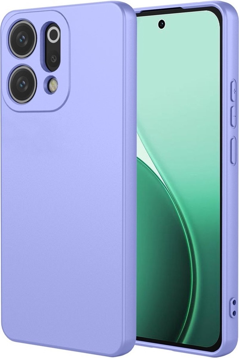Hoesje geschikt voor Oppo Reno14 - Phonesta Soft Silk Silicone Back Cover - Paars