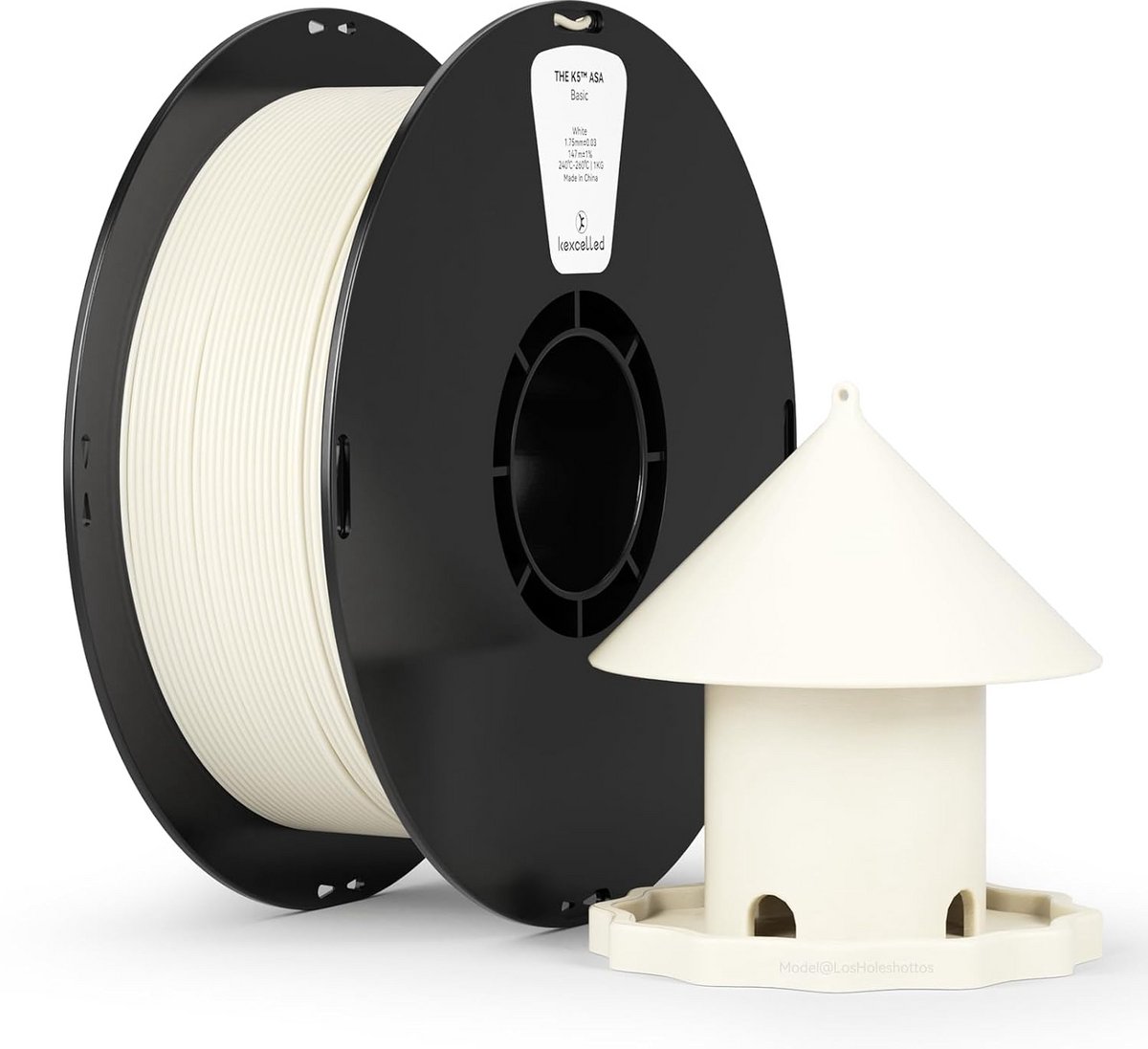 ASA 3D Printer Filament 1.75mm Ivoorwit - Weerbestendig & UV-bestendig - 1kg