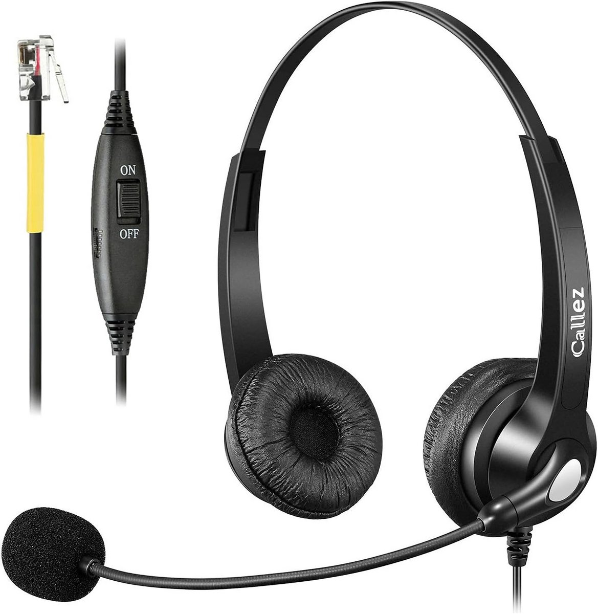 Professionele Telefoon Headset RJ9 met Noise Cancelling Microfoon - Callcenter & Kantoor