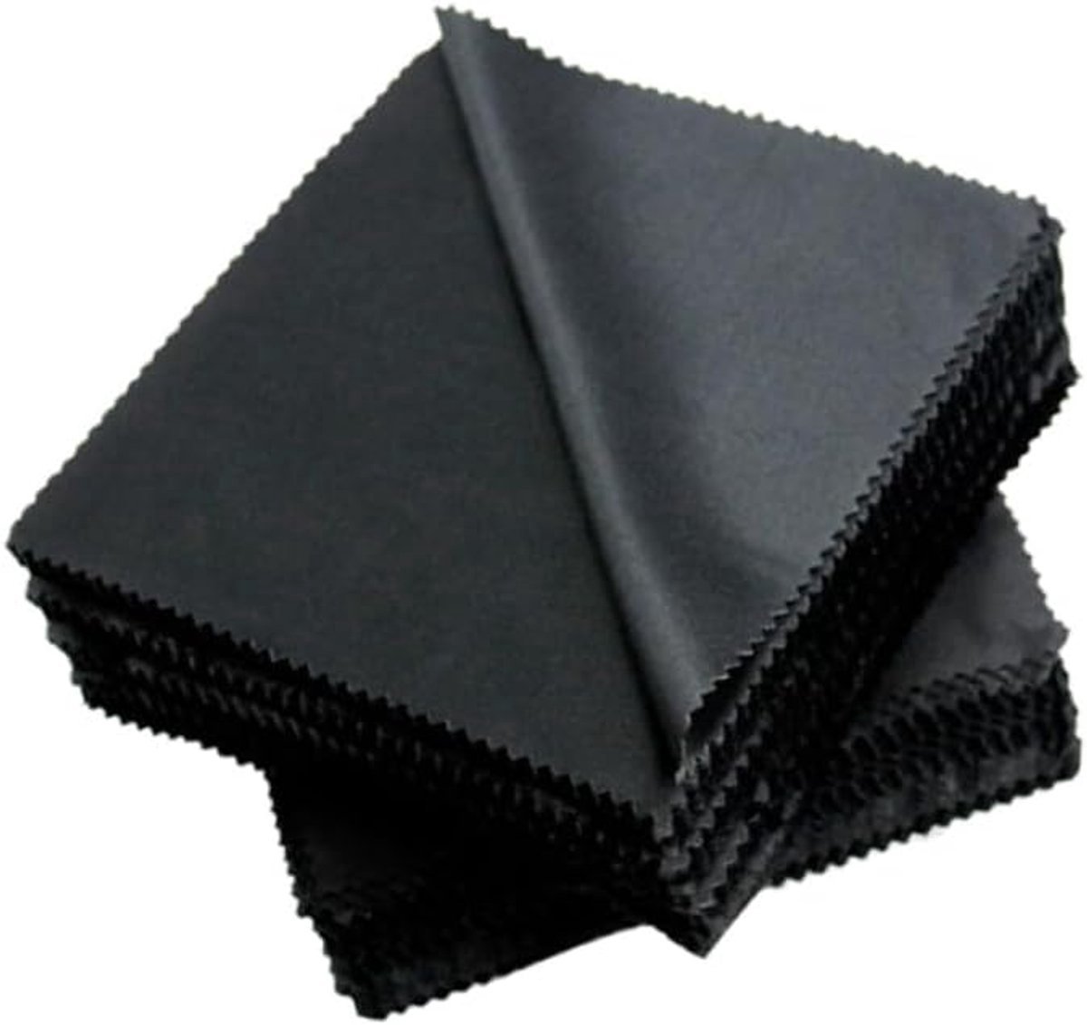 Set van 50 brillenreinigingsdoekjes - Schermreinigingsdoekjes - Microvezel brillenreinigingsdoekjes - Lensreinigingsdoekjes - Geschikt voor het reinigen van schermen, brillen en cameralenzen - Zwart - 15x15 cm