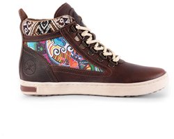 Inkkas Tuamotu Camping Boot dames wandelschoen – leren hiking boot met oceaanprint – stevige suède laars met eiland vibes, maat 39