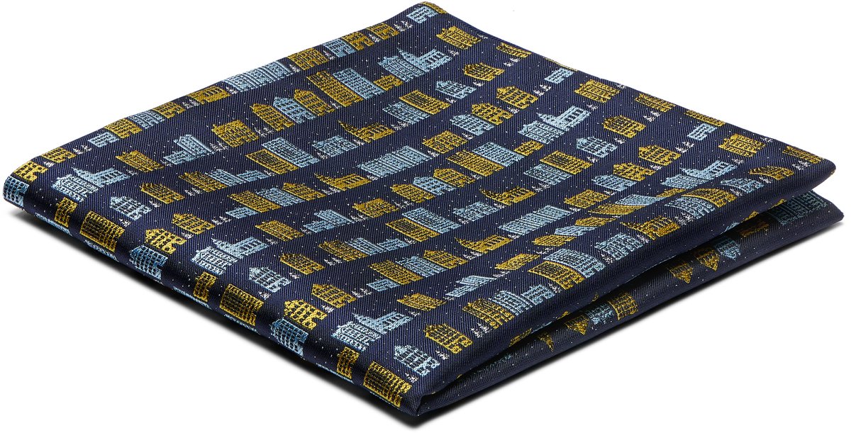 Marineblauwe Winter Wonderland Pochet
