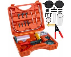 HOMTAS Remontluchter Set - Vacuum Tester - Remontluchting Set Met Vacuum pomp - Remontluchtingsset Voor Auto & Motor Remmen Ontluchten - Met Koffer
