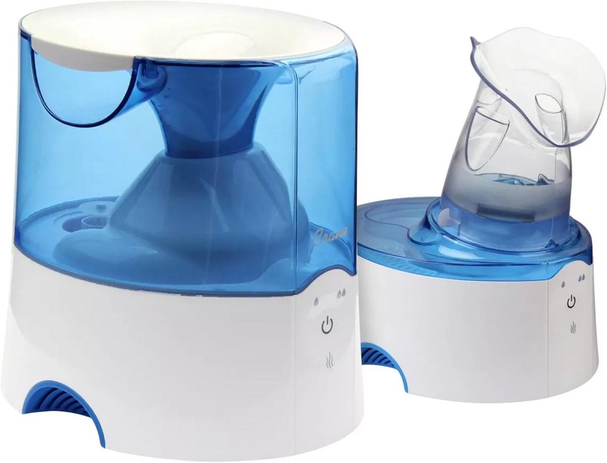 Inhalatie Verdamper met Warme Stoom: Blauw en Wit