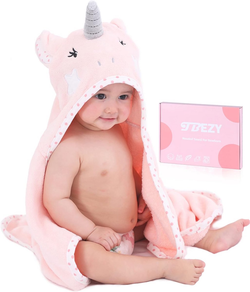 Schattige Baby Handdoek met Capuchon Uniek Dieren Design Ultra Zacht Katoen