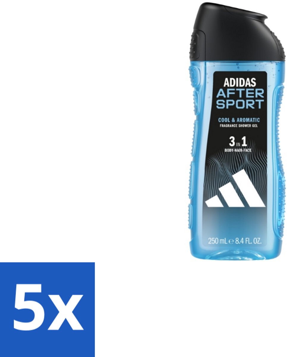 Adidas Shower Gel After Sport 250 ml - Bulkverpakking - 5 stuks