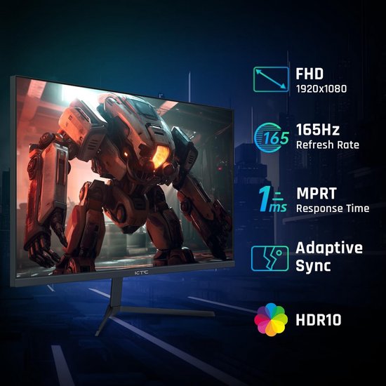 Snelle 24 Inch Gaming Monitor met 165Hz IPS Paneel en HDR10 van Merkloos — afbeelding 4