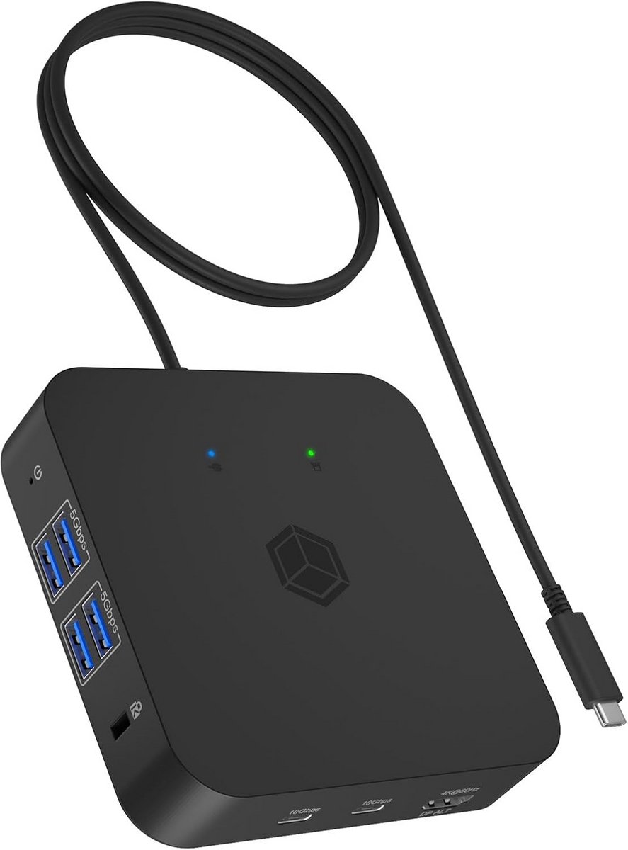 12-in-1 USB-C Docking Station voor 3 Monitoren 4K@60Hz, 85W PD, Gigabit LAN & 10 Gbit/s USB Hub